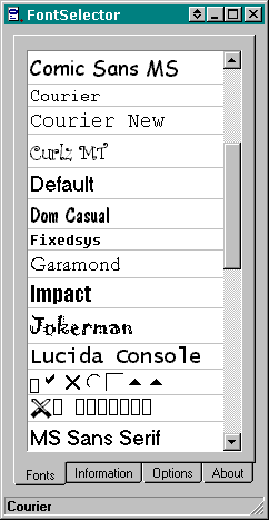 FontSelector screenshot