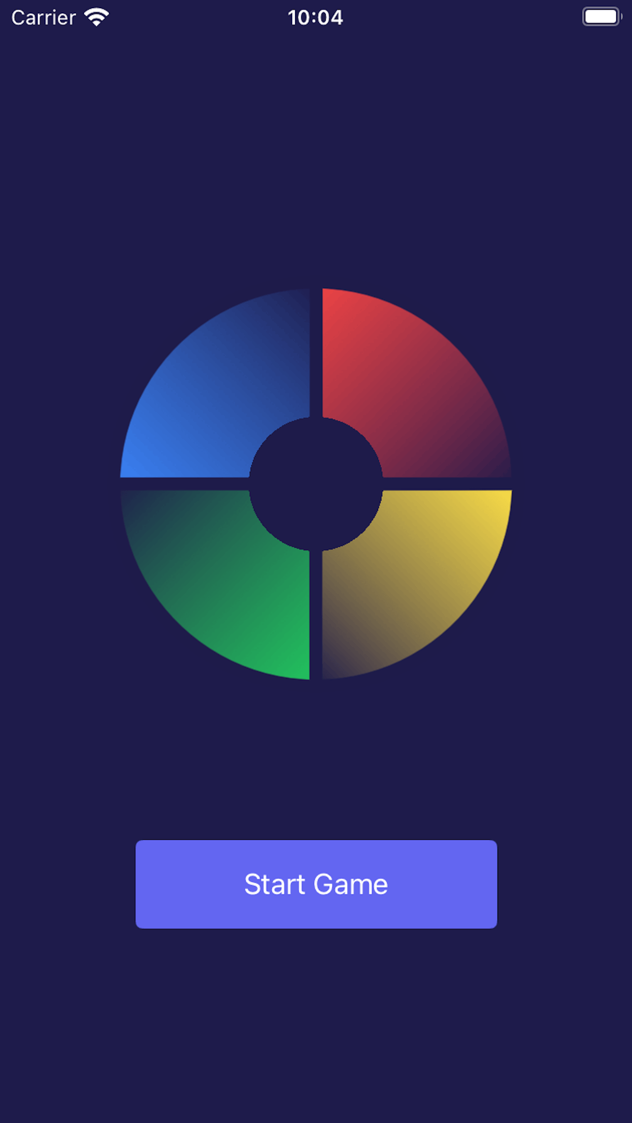 Molly, the memory game start screenshot